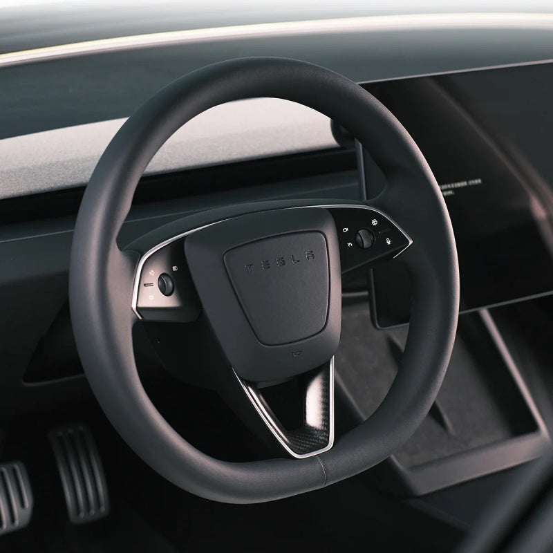 Real Carbon Fiber Steering Wheel Cover for Model 3 Highland/Y Juniper