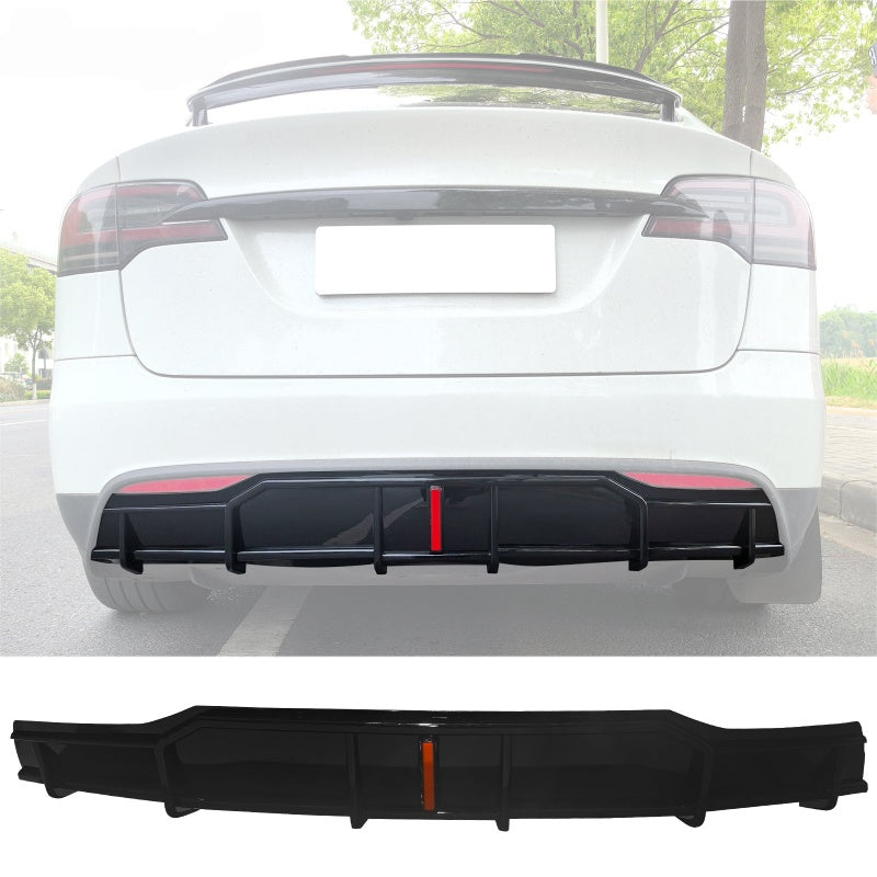 Tesla Model X (2021-2025) Refresh Rear Diffuser with LED Brake Light