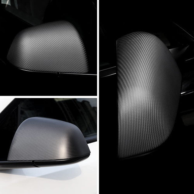 Tesla Model Y Carbon Fiber Mirror Caps -Real Molded Carbon Fiber（2019-2024）