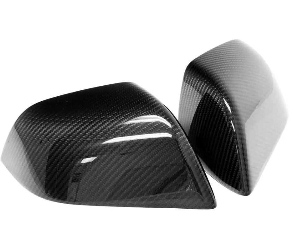Tesla Model 3 Carbon Fiber Mirror Caps (Set of 2 Covers) - Real Carbon Fiber