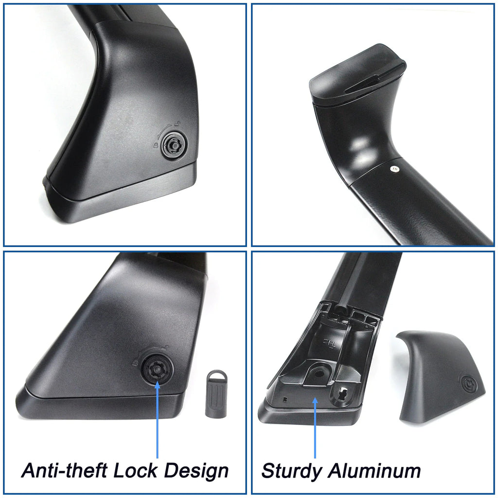 Anti-Theft Lock Equipped Tesla Model 3/Y Roof Rack (Set of 2)