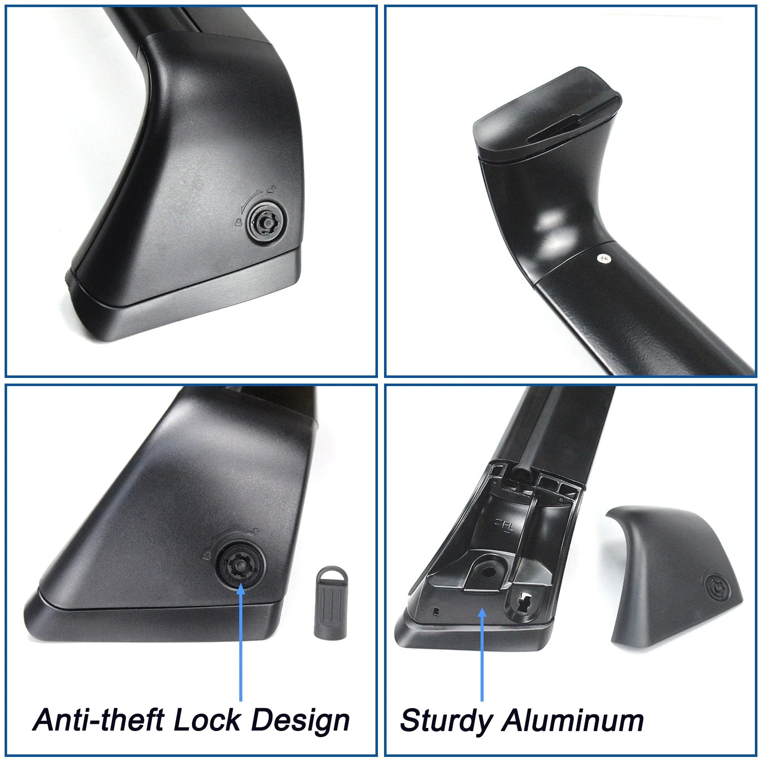 Anti-Theft Lock Equipped Tesla Model 3/Y Roof Rack (Set of 2)