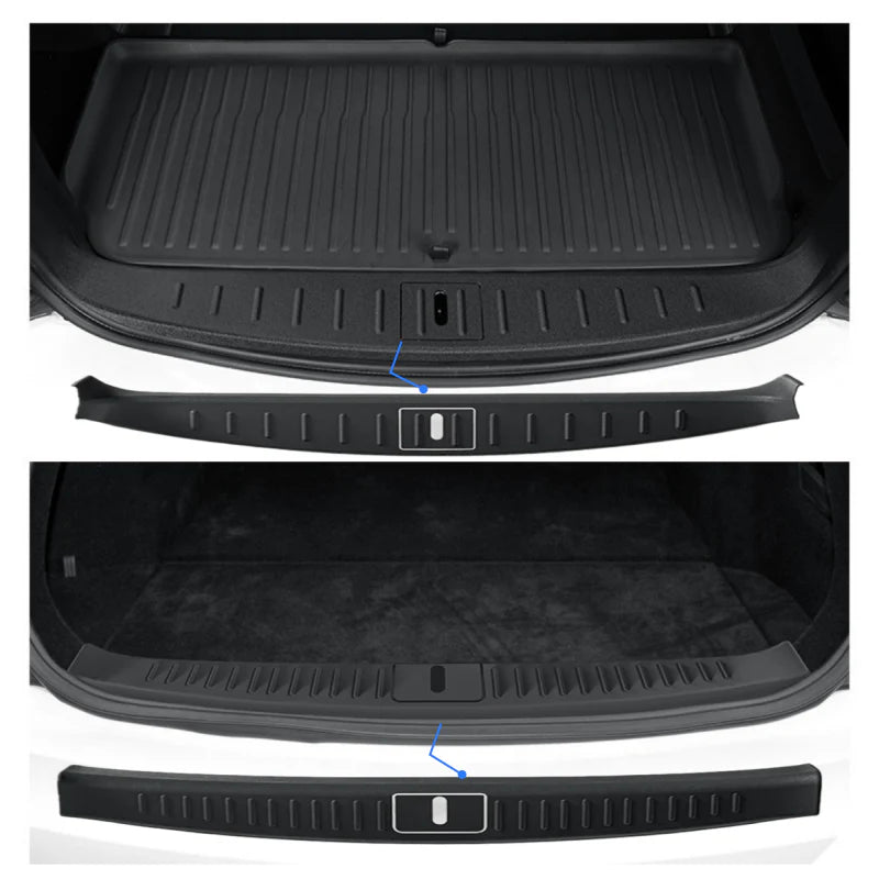 TPE Rear Trunk Door Sill Protector for Tesla Model X / S 2023-2025