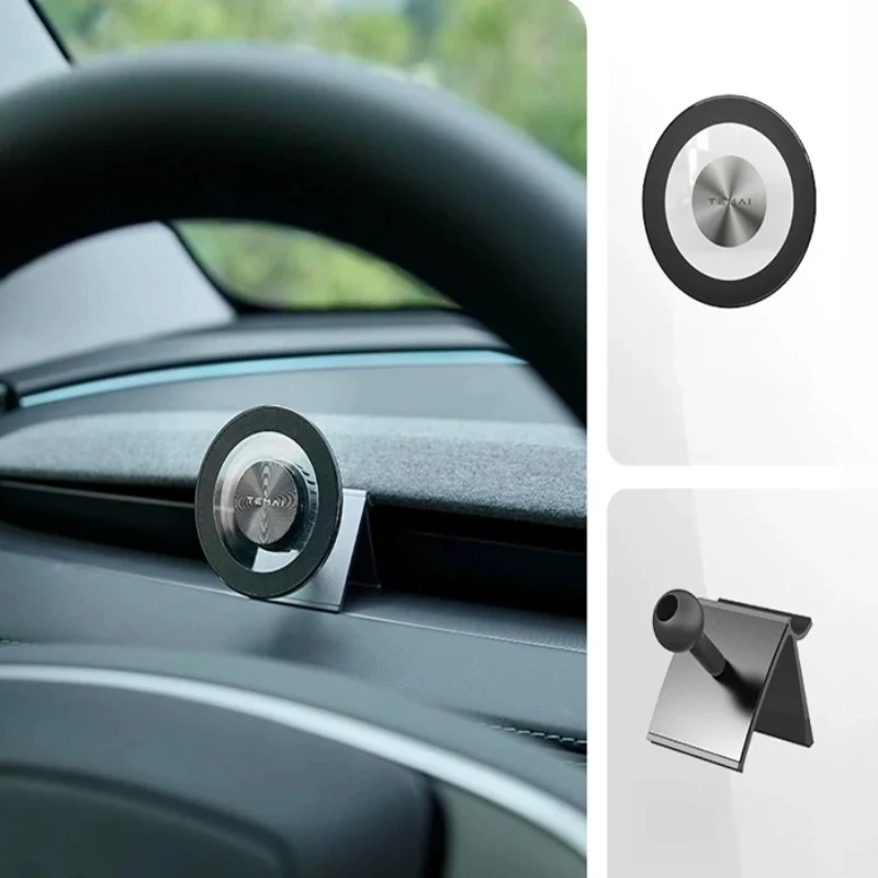 Phone Holder with Adjustable Magnetic Mount for Tesla Model Y Juniper/3 Highland