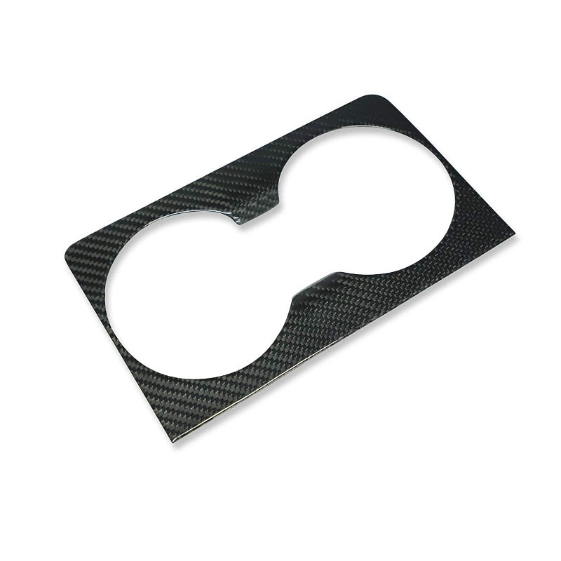Carbon Fiber Center Console Cover Cup Holder Frame for Tesla Model S/X