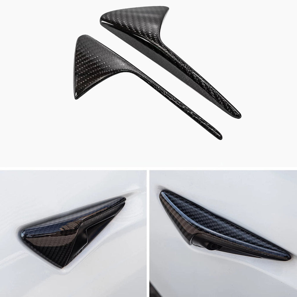 Real Carbon Fiber Side Camera Cover for Tesla Model 3 Highland/Y Juniper