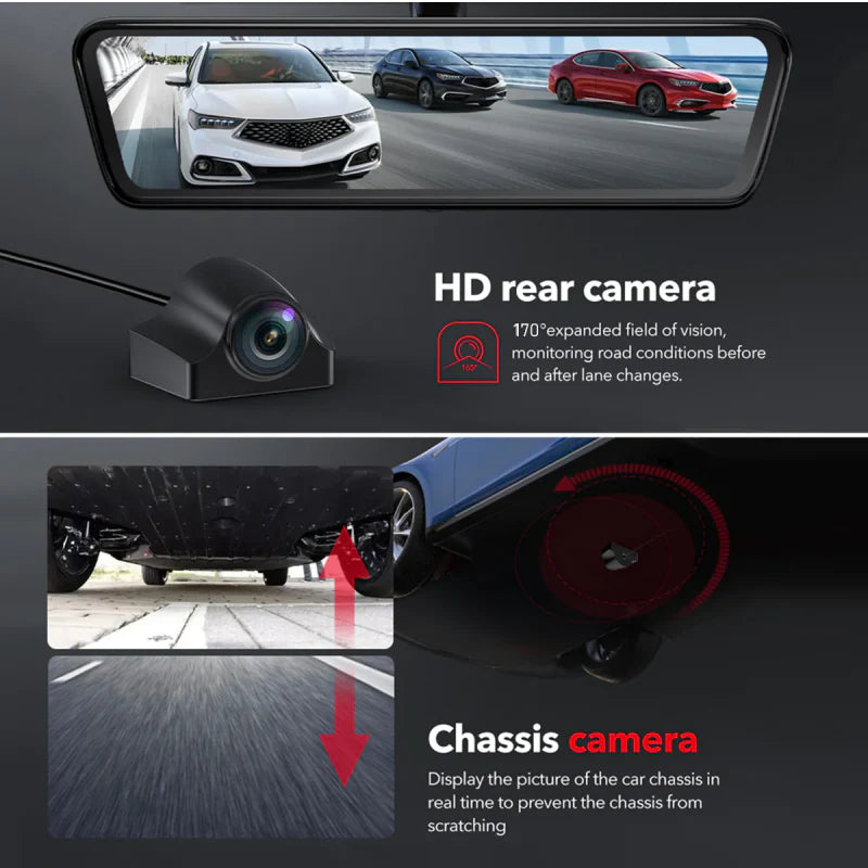 Model 3/Y 8.2” Live Streaming Rear View Mirror with Chassis Camera