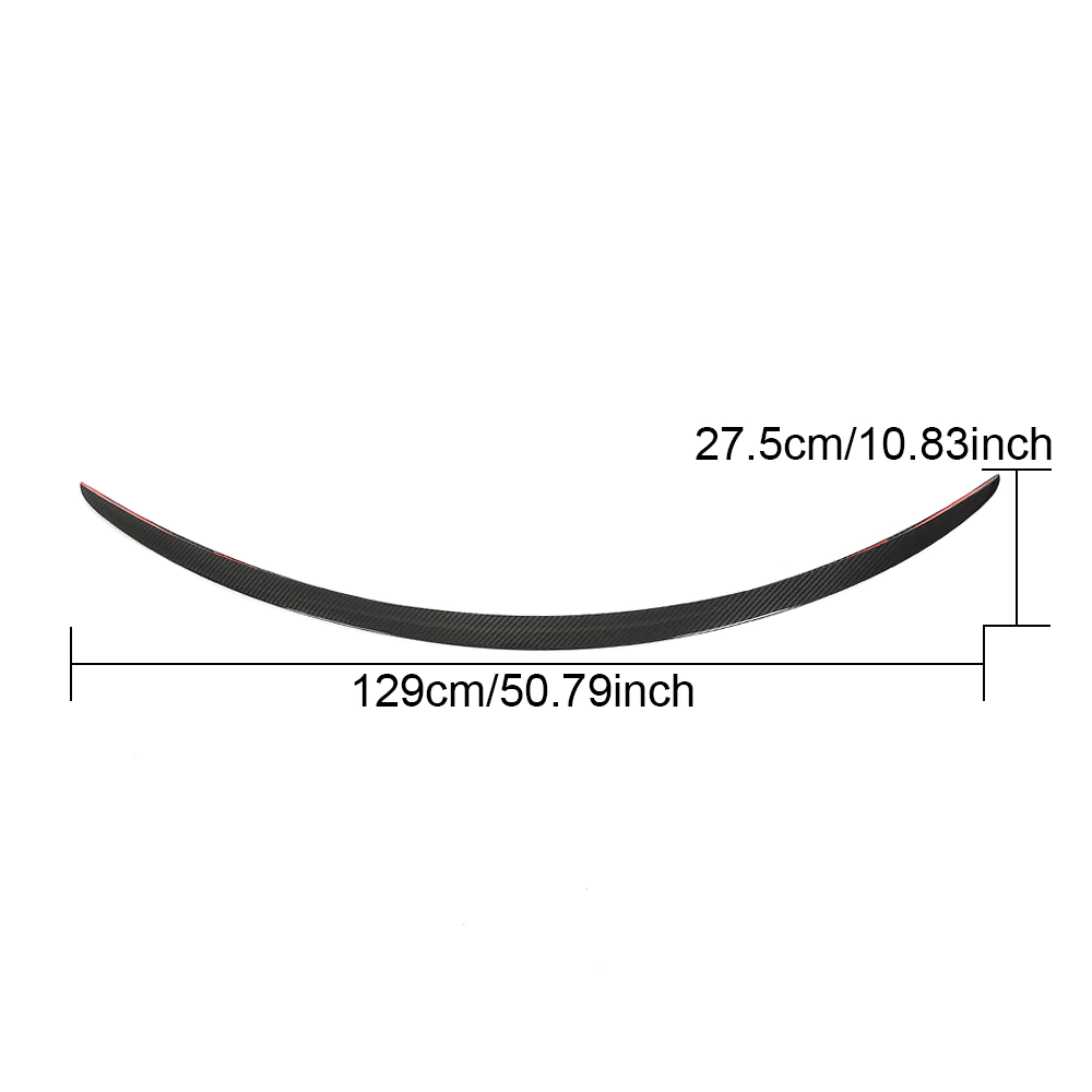 Tesla Model S Real Carbon Fiber Trunk Spoiler （2021-2023）