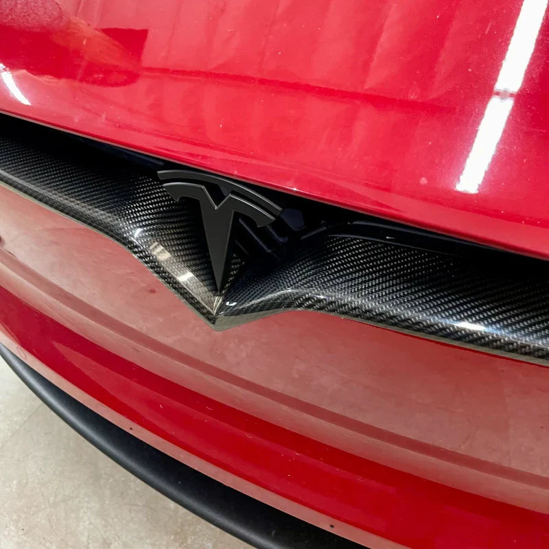 Model X Front End Inlay - Real Molded Carbon Fiber（2016-2024）