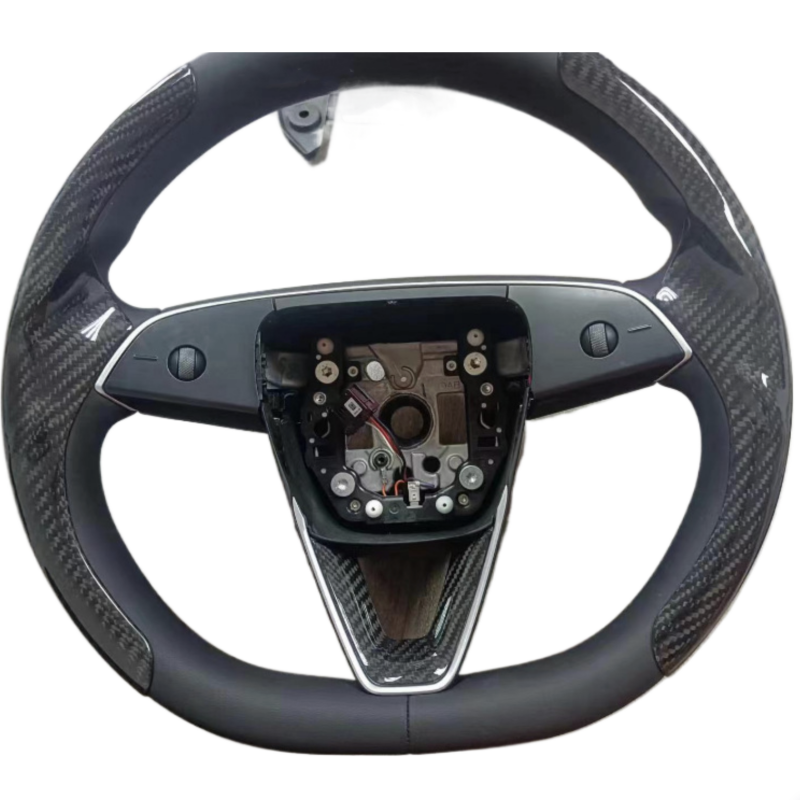 Real Carbon Fiber Steering Wheel Cover for Tesla Model 3/Y