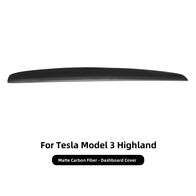 Tesla Model 3 Highland/Y Juniper Carbon Fiber Dashboard Snap-On Patch
