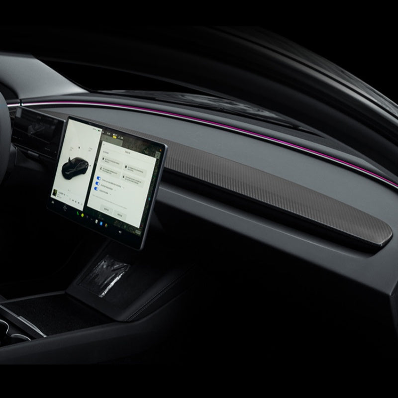 Tesla Model 3 Highland/Y Juniper Carbon Fiber Dashboard Snap-On Patch