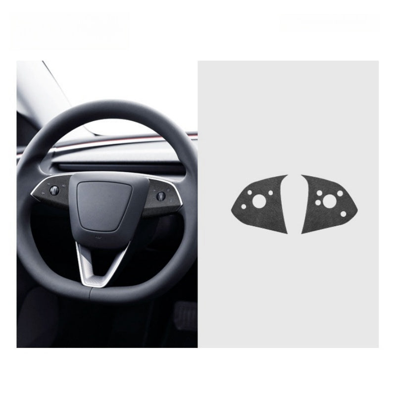 Tesla Model 3 Highland/Model Y Juniper Alcantara Steering Wheel Button Patch