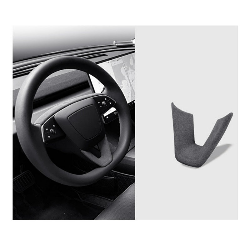 Tesla Model 3 Highland/Y Juniper Alcantara Steering Wheel U-Shaped Panel Patch