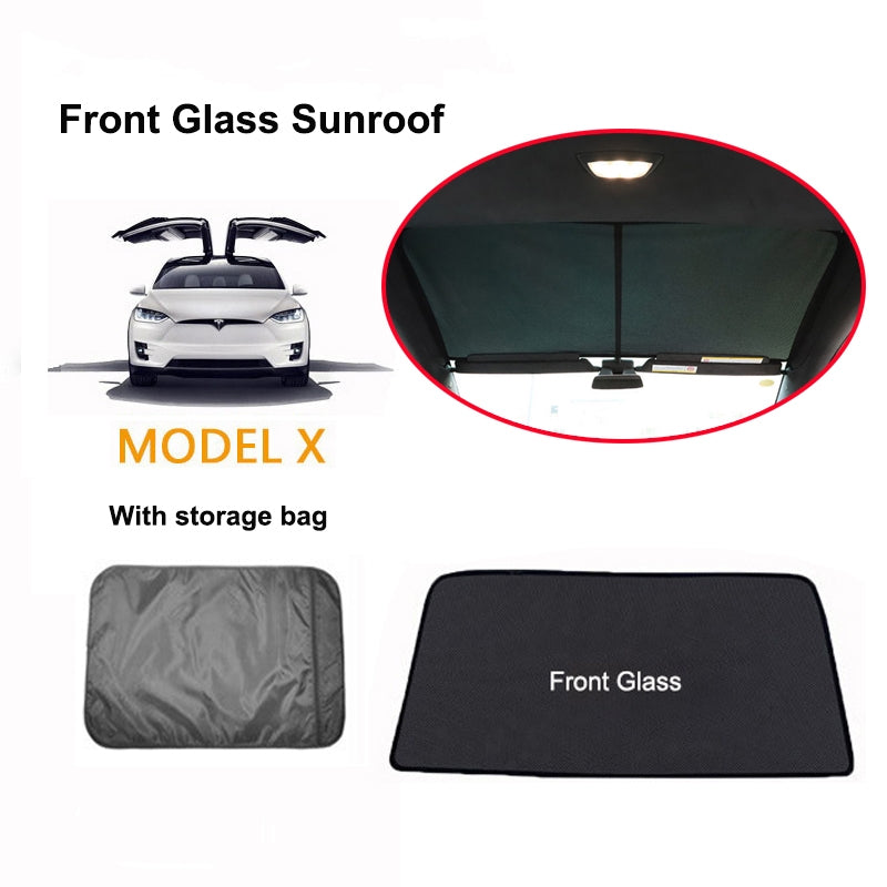 Tesla Model X Windshield Sunshade Front and Rear Sunroof（6pcs Full sunroof）