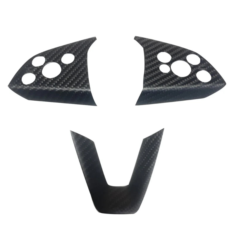 True Carbon Fiber Steering Wheel Patch for Tesla Model 3/Y