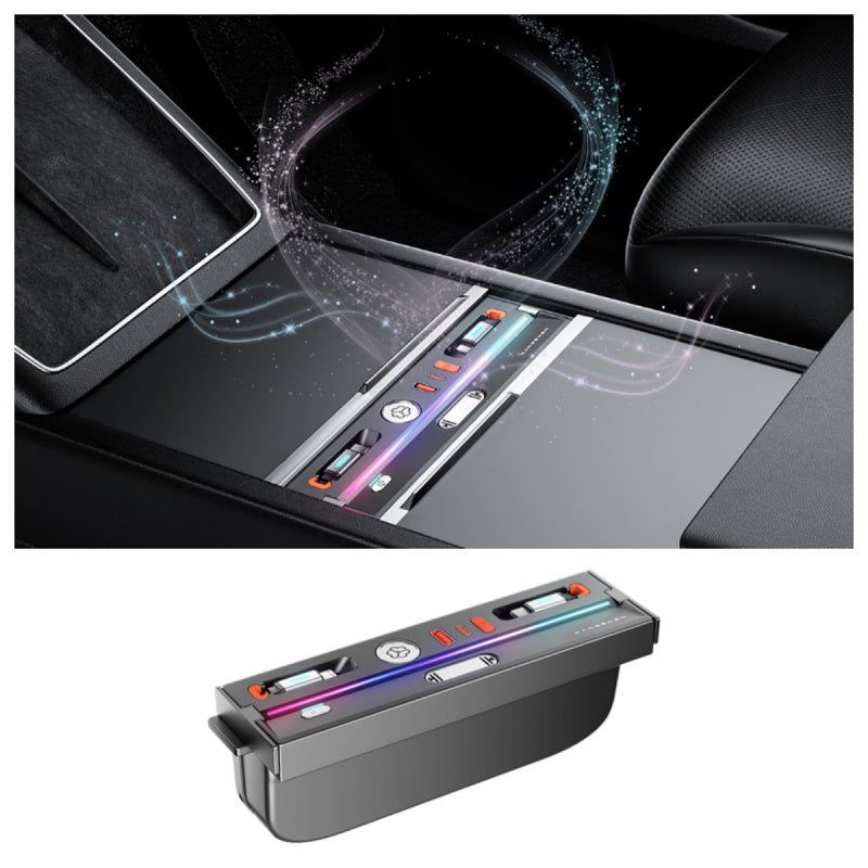 USB Hub Docking Station with Aromatherapy & LED Light for Tesla Model 3 Highland / Model Y Juniper