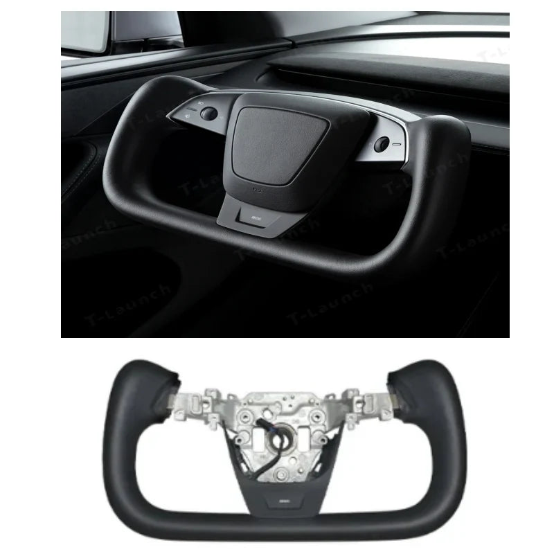 Yoke Nappa Leather Steering Wheel for Tesla Model Y Juniper / Model 3 Highland