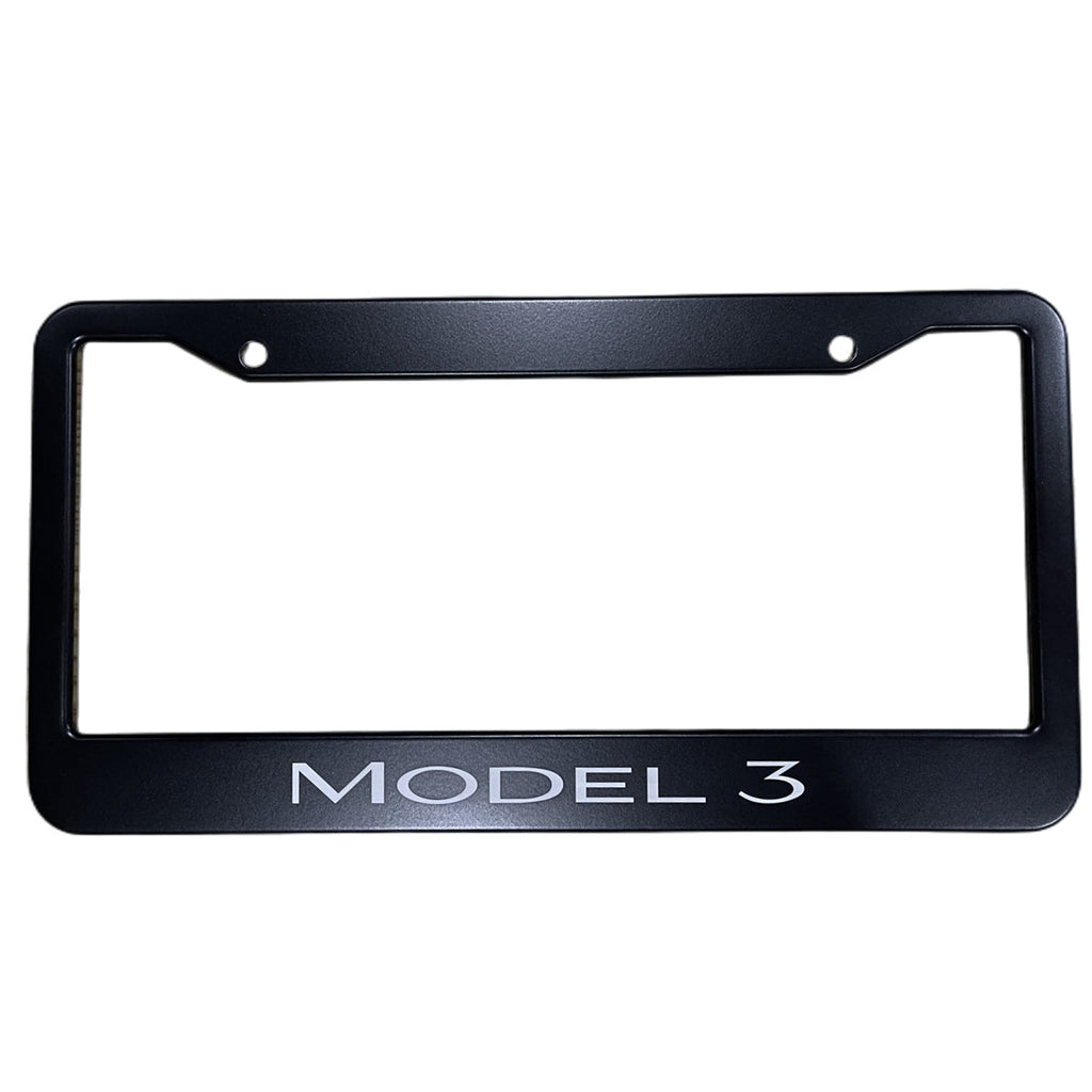 2pcs Tesla Model 3 Black Stainless Metal License Plate Frame（2017-2023.10）