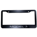 2pcs Tesla Model 3 Black Stainless Metal License Plate Frame（2017-2023.10）