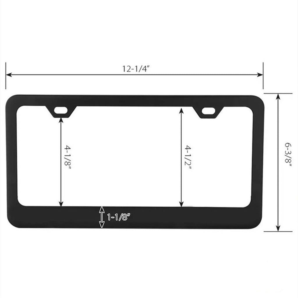 2pcs Tesla Model 3 Black Stainless Metal License Plate Frame（2017-2023.10）