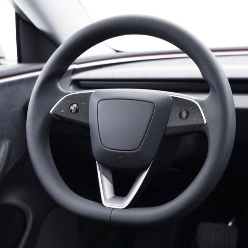 Tesla Model 3 Highland/Model Y Juniper Alcantara Steering Wheel Button Patch