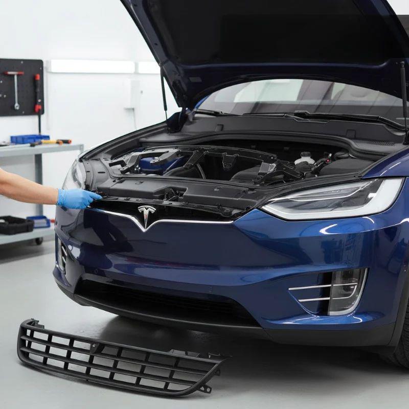 Front Bumper Upper Grille Carrier Mount Support or Tesla Model X 2016-2020 (1047020)