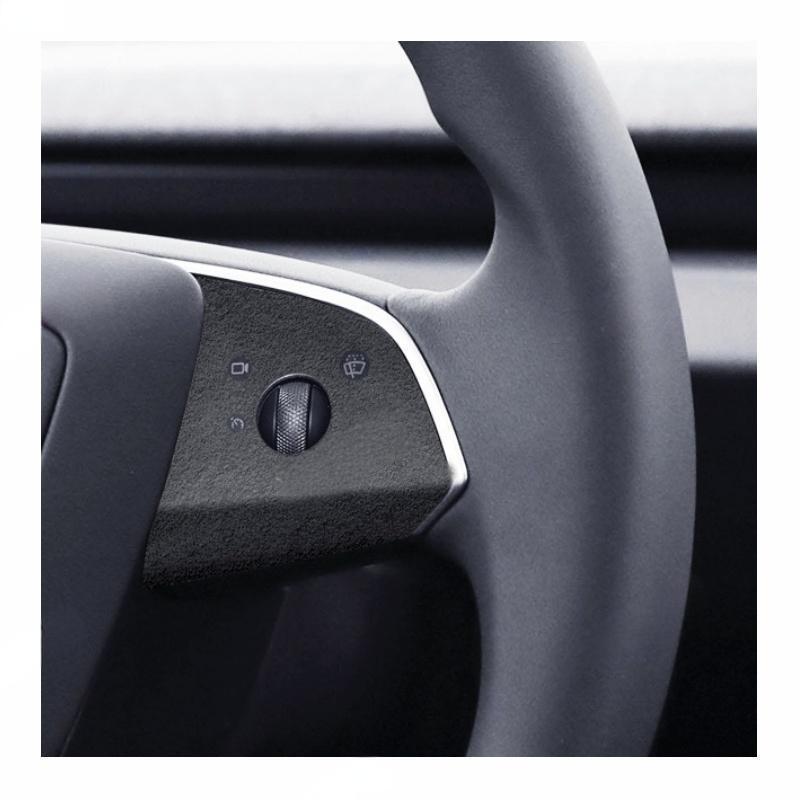 Tesla Model 3 Highland/Model Y Juniper Alcantara Steering Wheel Button Patch