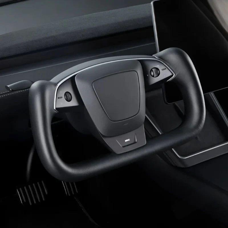 Yoke Nappa Leather Steering Wheel for Tesla Model Y Juniper / Model 3 Highland