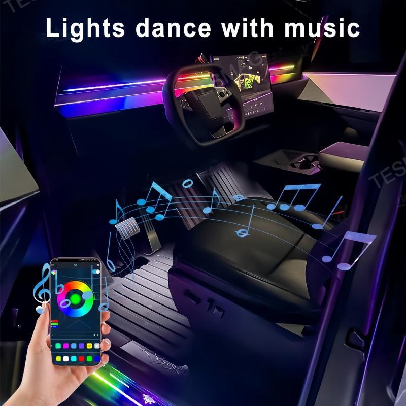 Smart Dashboard Ambient Lighting for Tesla Cybertruck