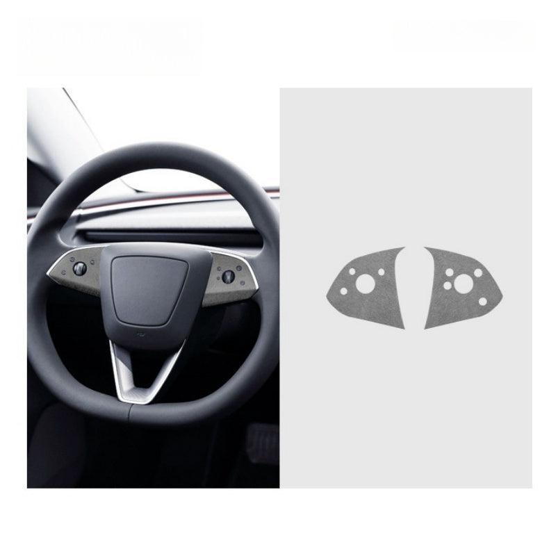 Tesla Model 3 Highland/Model Y Juniper Alcantara Steering Wheel Button Patch