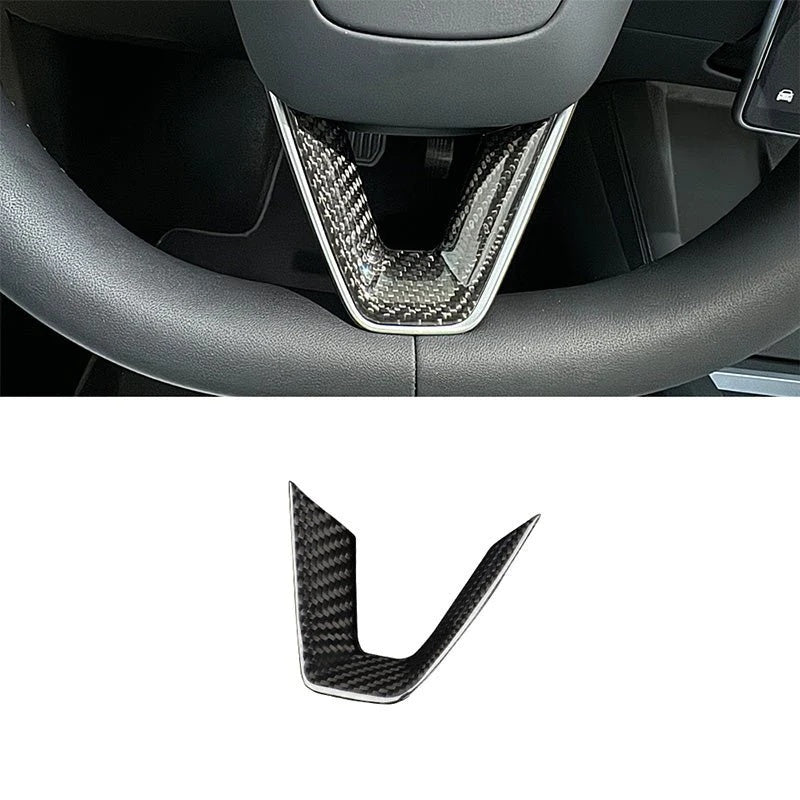 Real Carbon Fiber Steering Wheel Cover for Model 3 Highland/Y Juniper