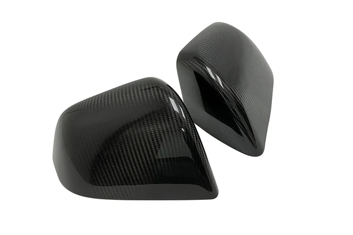Tesla Model Y Carbon Fiber Mirror Caps -Real Molded Carbon Fiber（2019-2024）