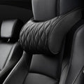 Embroidered Tesla Leather Headrest