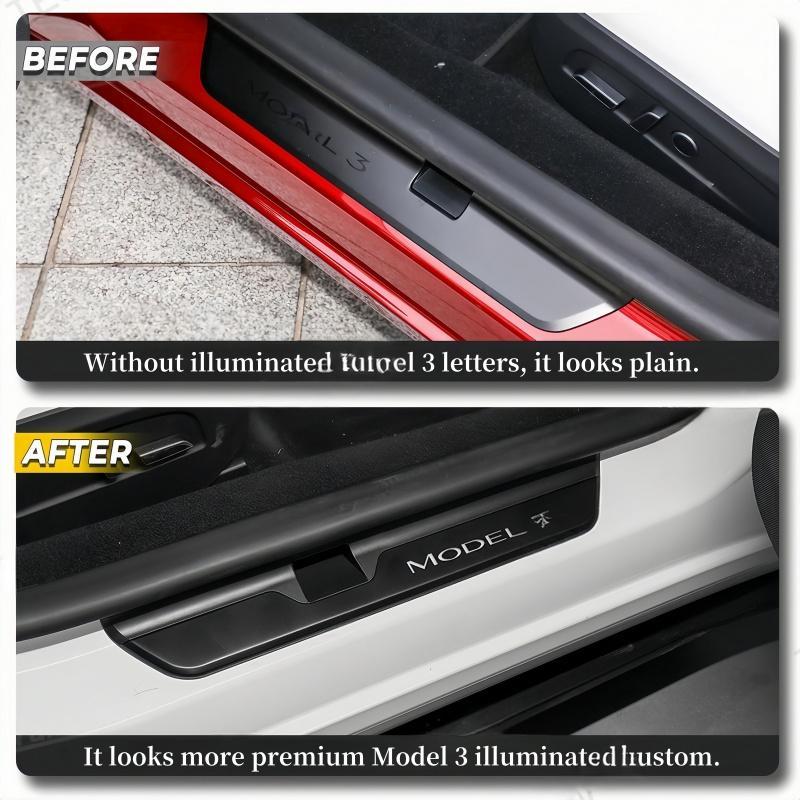 LED Illuminated Door Sills for Tesla Model 3 Highland