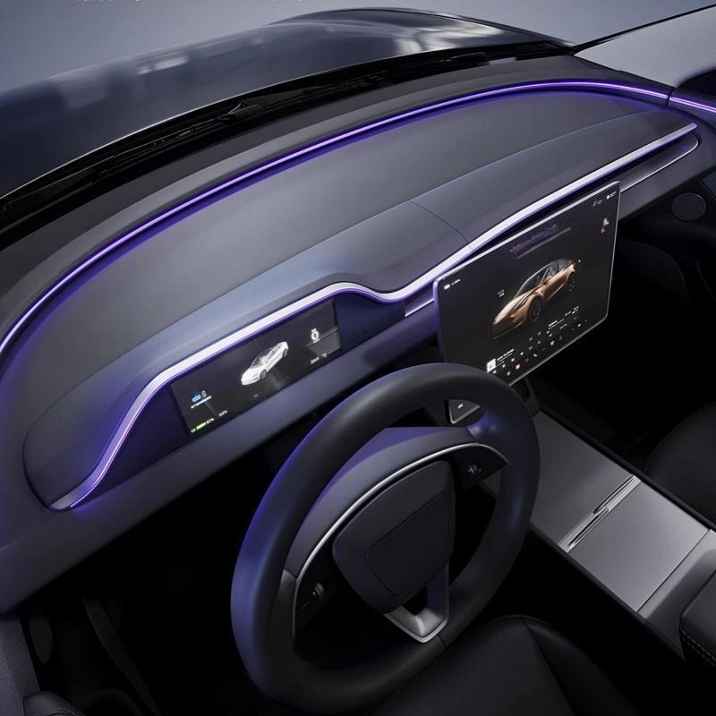 8.9-inch one-piece instrument screen with ambient lighting for the Tesla Model 3 Highland/Model Y Juniper