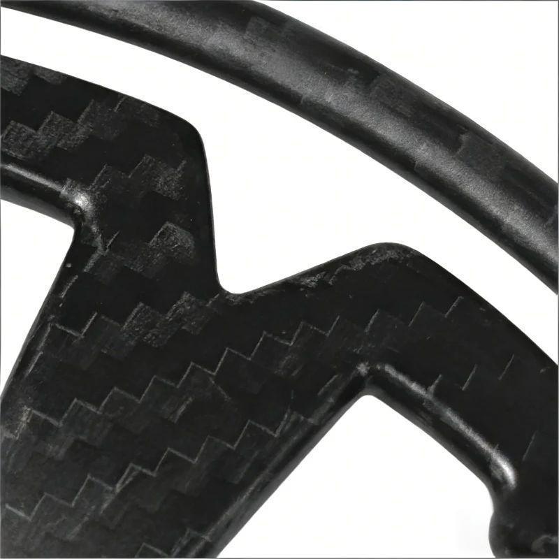 Front T Logo Overlay Carbon Fiber Molded for Tesla Model S 2016-2025