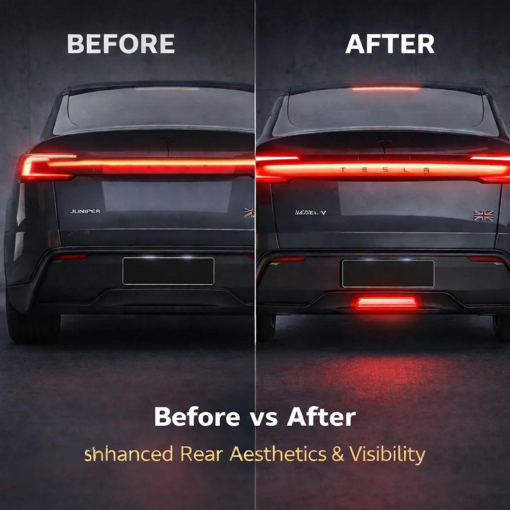 Rear Diffused Guide Light for Tesla Model Y Juniper 2025+ High Visibility Brake Light