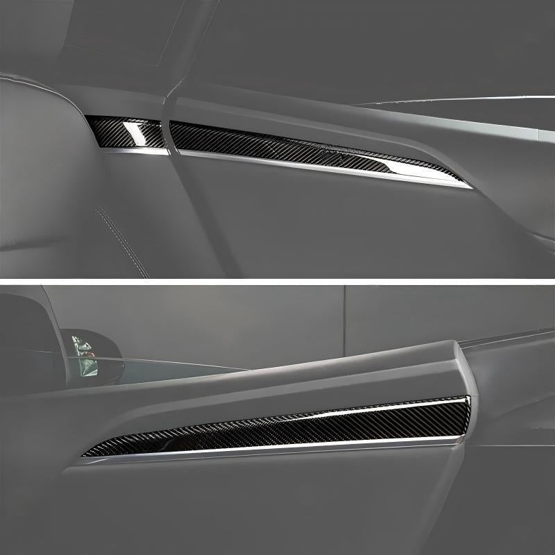 Carbon Fiber Door Panel Trim Overlay for Tesla Model S/X