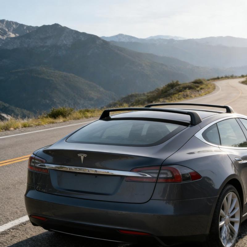 Tesla Model S Aerodynamic Roof Rack Cross Bars | Lockable & OEM-Style Aluminum Alloy