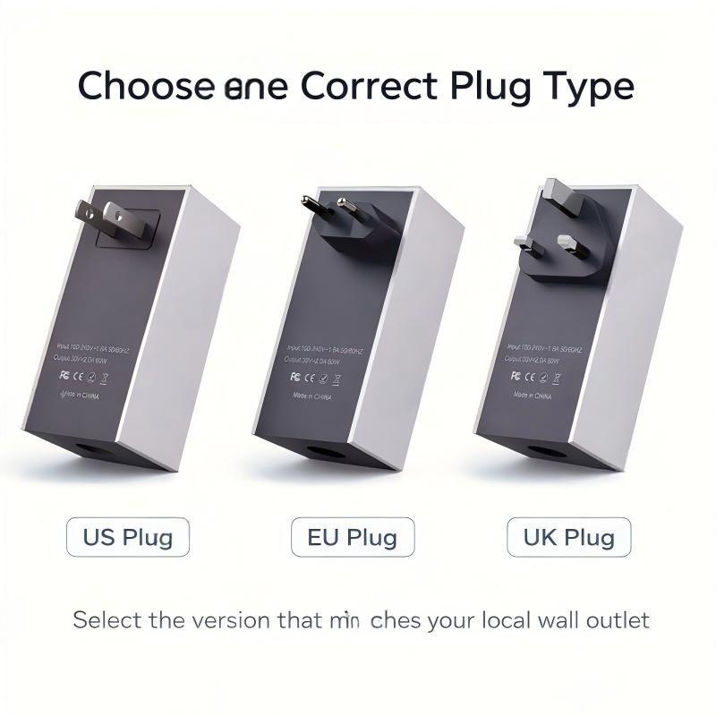 60W AC to DC Power Adapter for Starlink Mini (US/EU/UK Plug, No Cable)