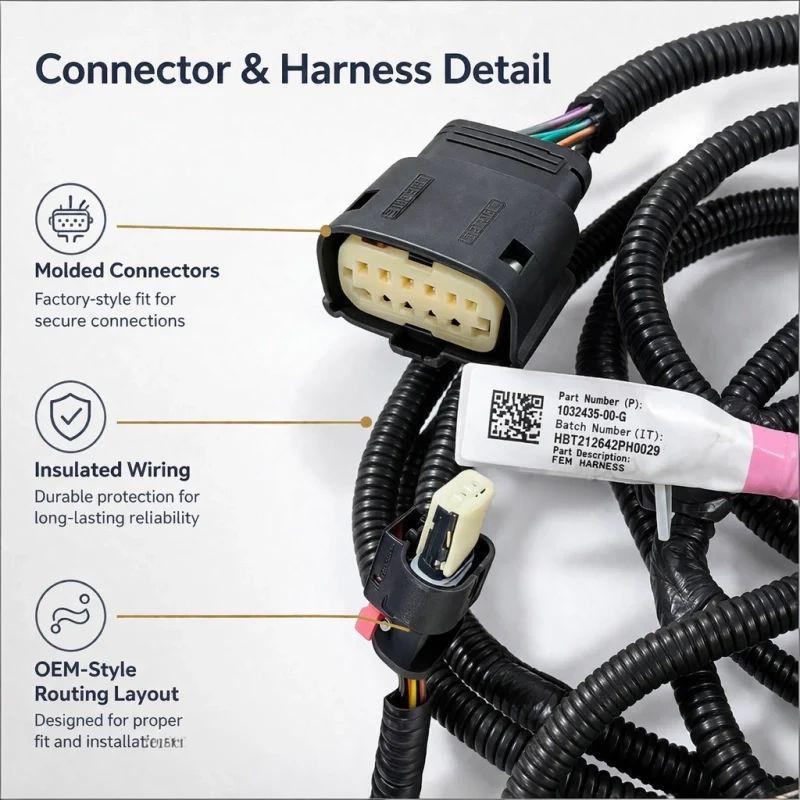 Rear Bumper Parking Sensor Wiring Harness for Tesla Model X 2016–2020 1032435-00-G