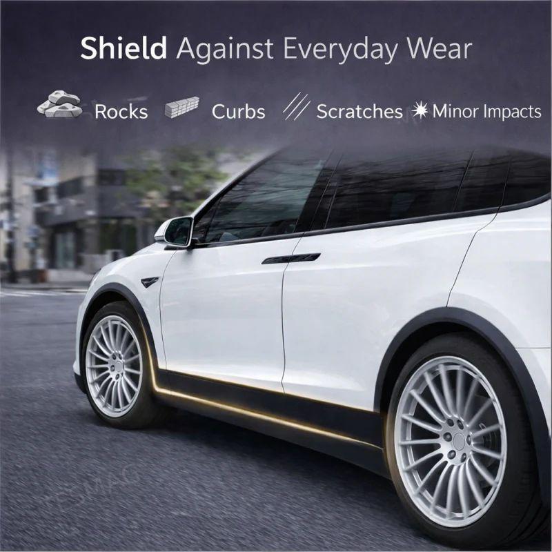 Left & Right Side Skirts / Rocker Panel Replacement for Tesla Model X (1035096 1035097)