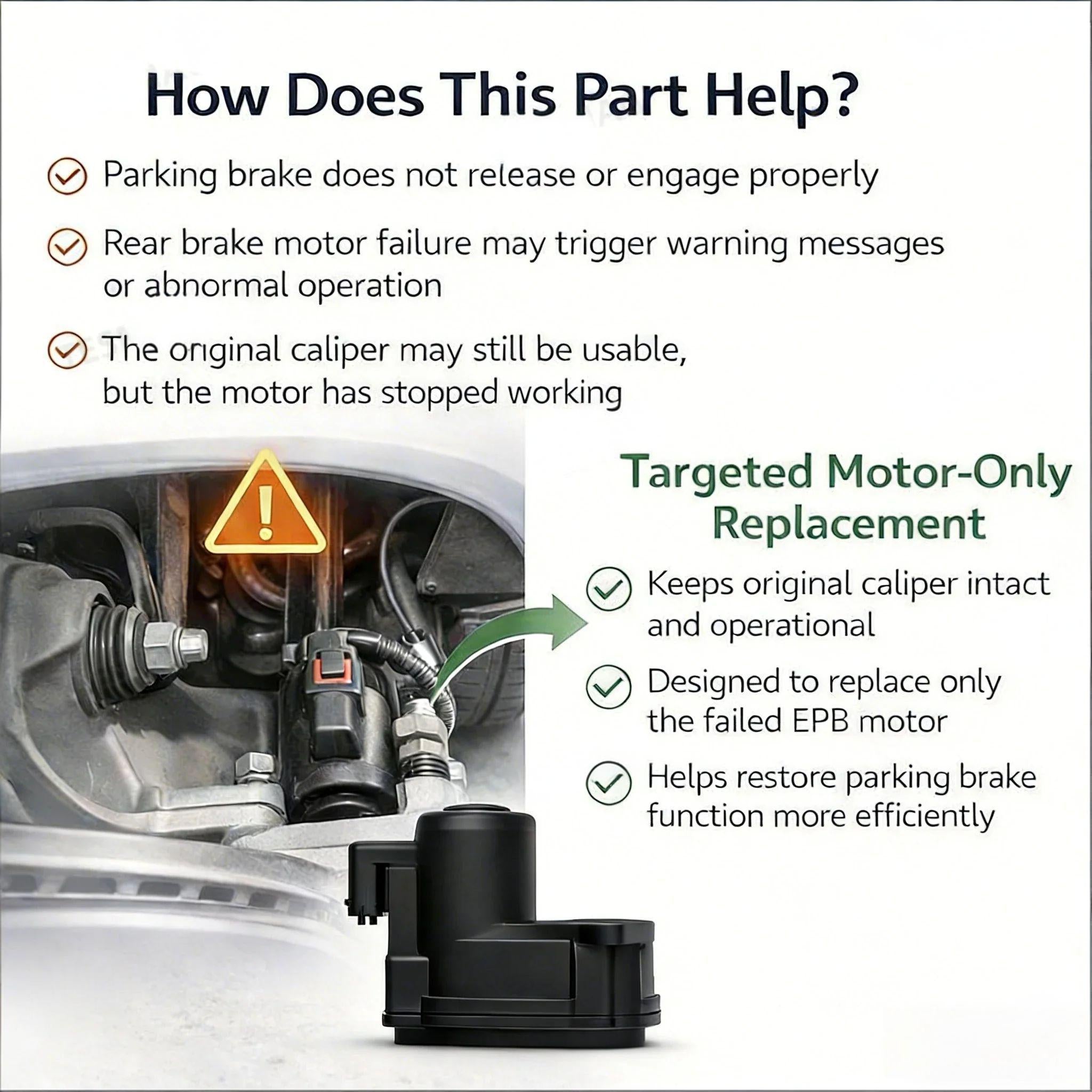 Rear Left Parking Brake Caliper Motor for Tesla Model 3 | OEM 104462300