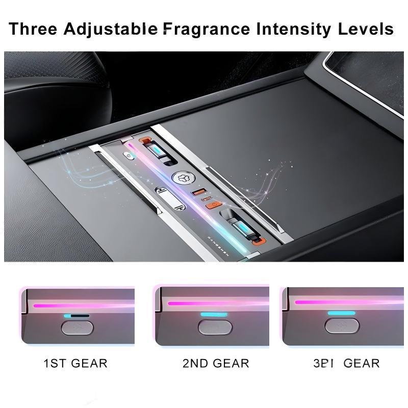 USB Hub Docking Station with Aromatherapy & LED Light for Tesla Model 3 Highland / Model Y Juniper