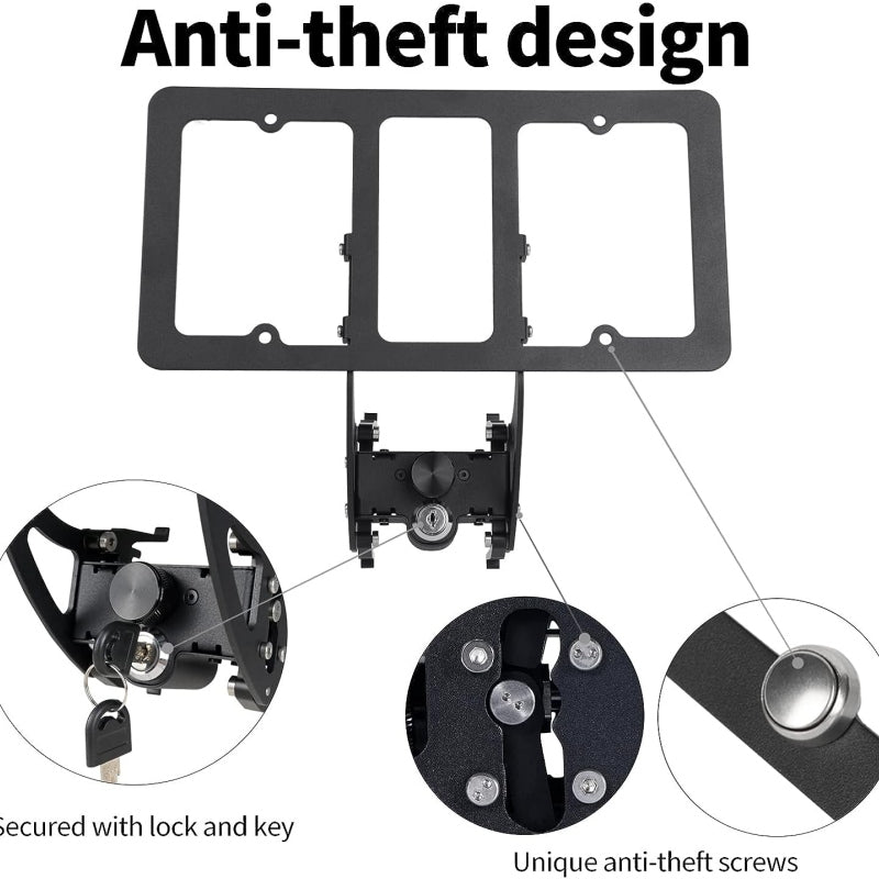 Tesla Model 3/Y Front License Plate Holder Frame With Lock