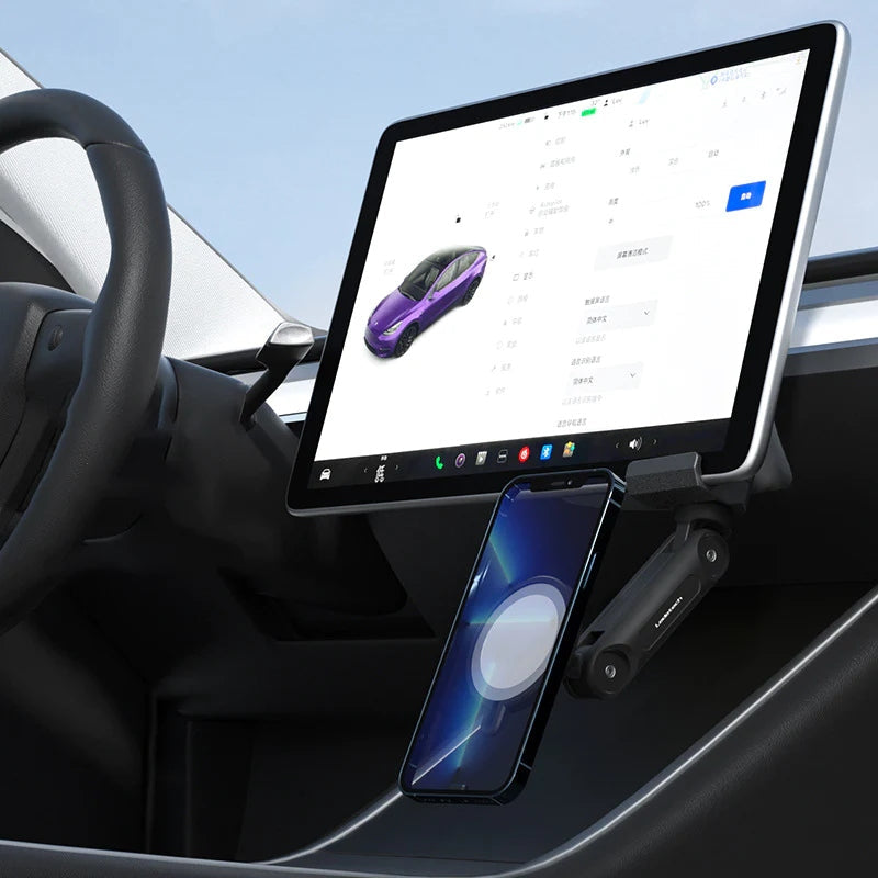 Adjustable Magnetic Wireless Car Charger Holder for Tesla Model 3/Y
