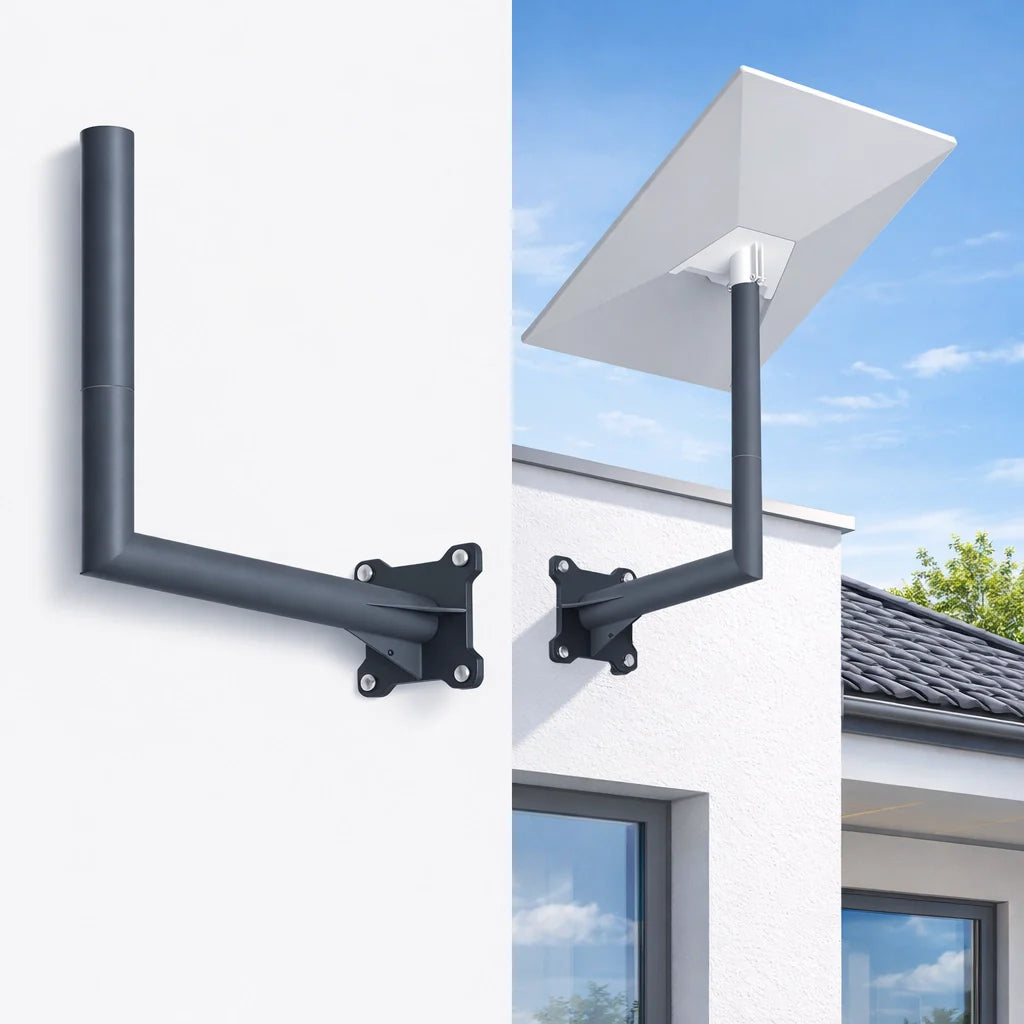 Starlink Gen3 Wall Mount Bracket – Heavy-Duty Outdoor L-Arm Satellite Mount