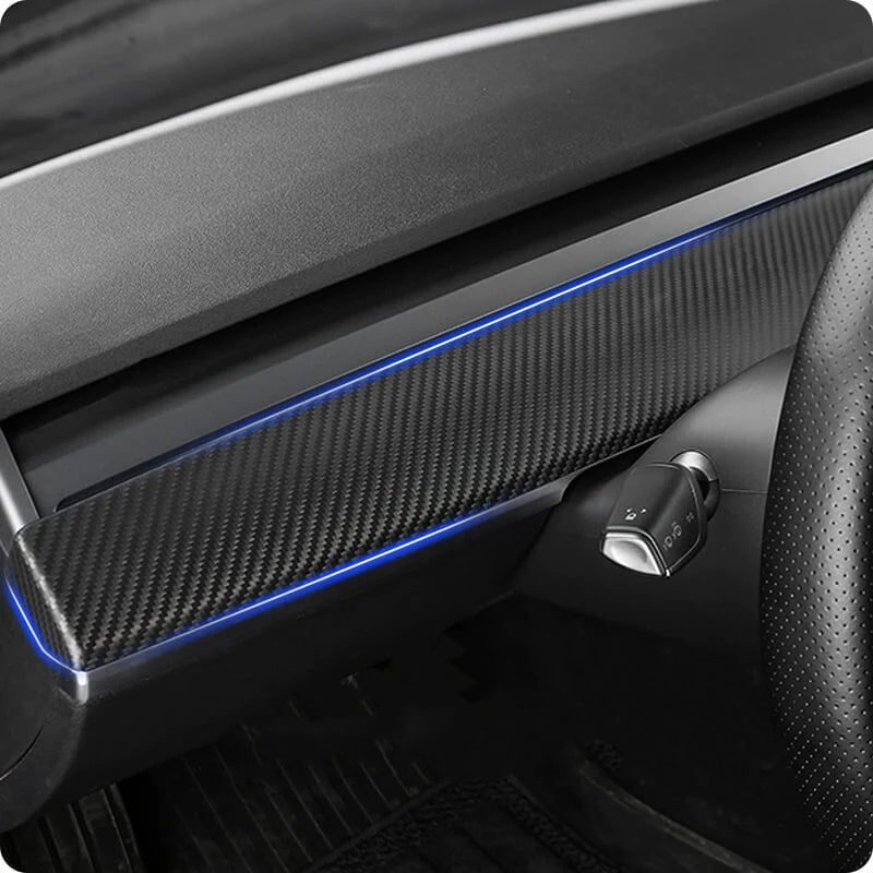 Tesla Model 3/Y Carbon Fiber Dash Cover - Real Molded Carbon Fiber