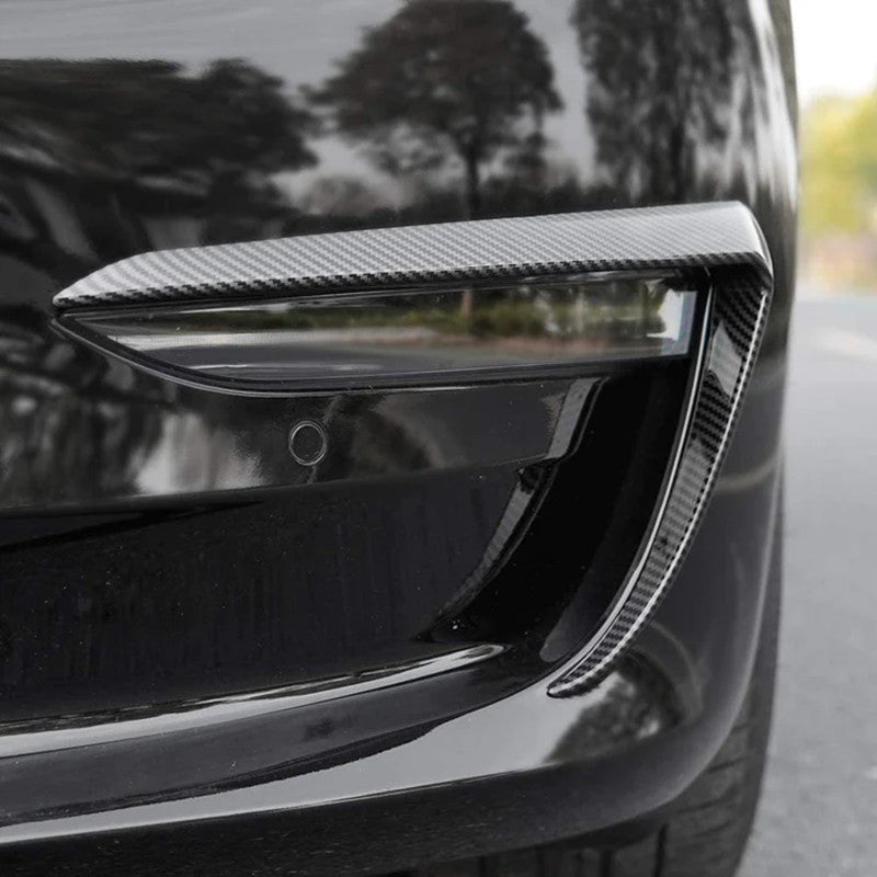 Trim for Tesla Model 3 Fog Lights (1 Pair) - Real Molded Carbon Fiber